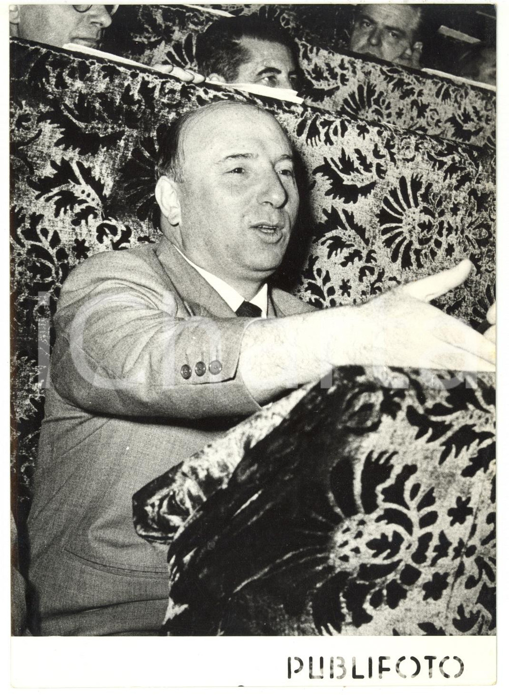 1955 ca ROMA Ritratto di Mario SCELBA durante una conferenza *Foto 13x18