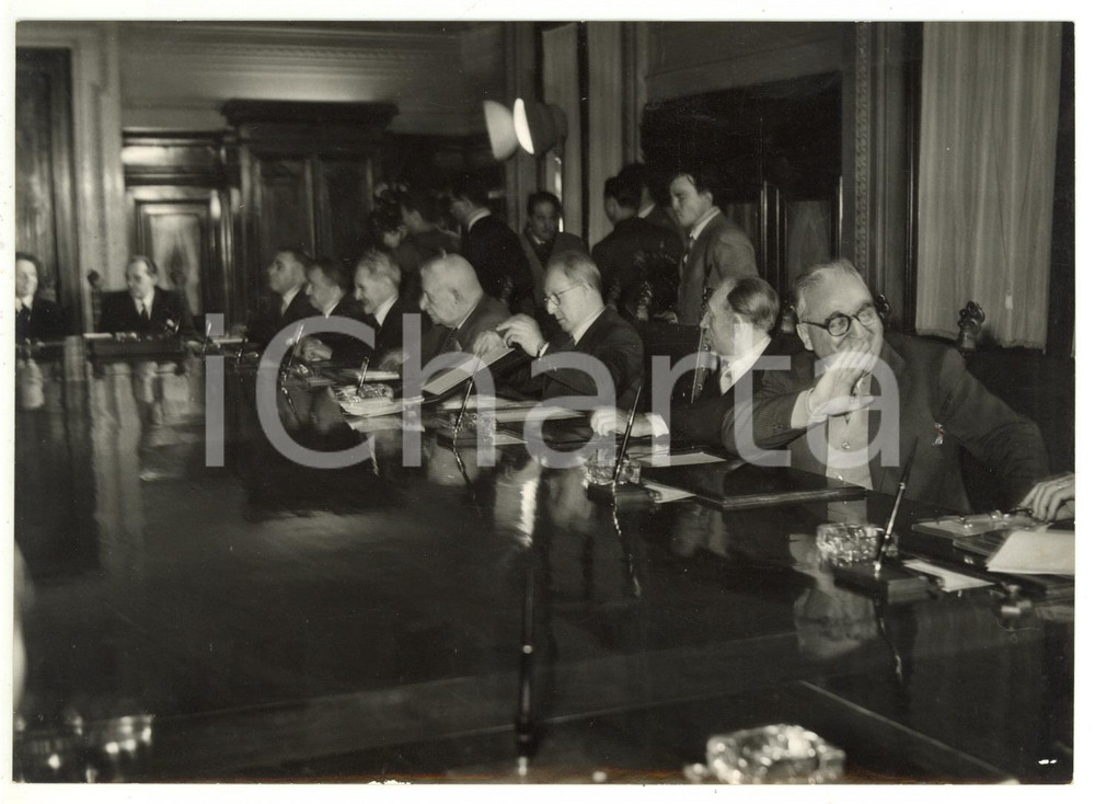 1954 ROMA Primo Consiglio dei Ministri del gabinetto SCELBA - Fotografia 18x13