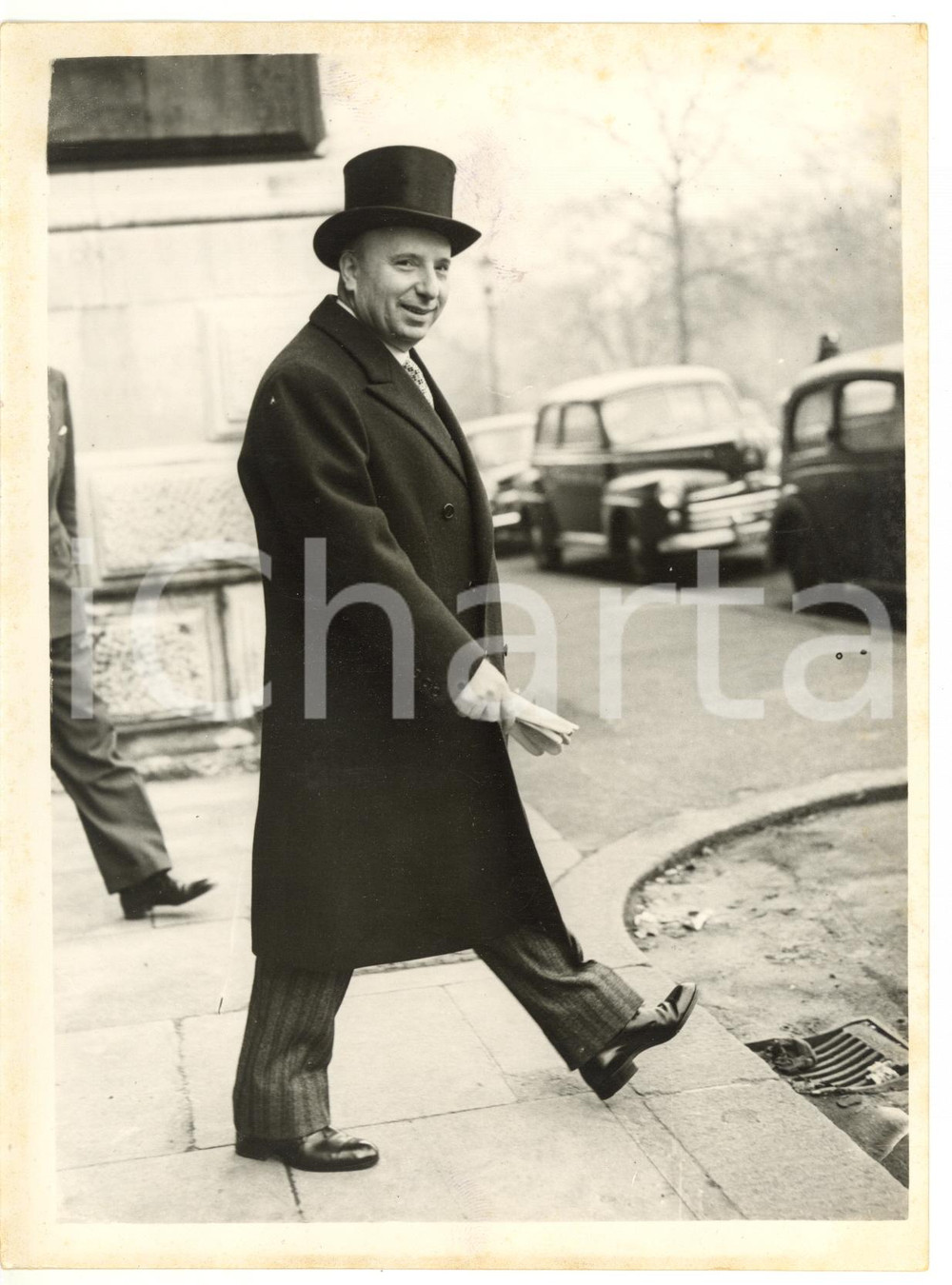 1955 LONDON Mario SCELBA going to Buckingham Palace *Foto 15x20 cm