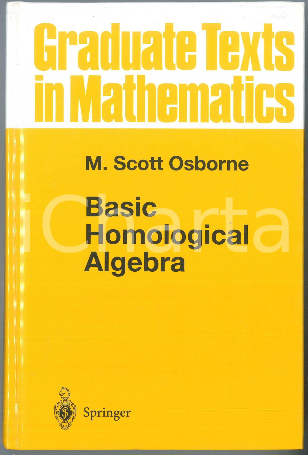 Libro, pubblicazione d epoca 2000 M. Scott OSBORNE Basic Homological Algebra 1