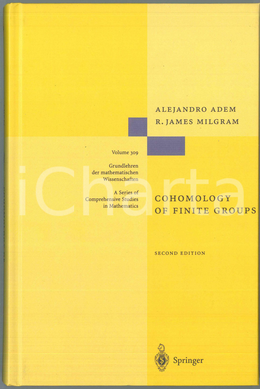2004 Alejandro ADEM R. James MILGRAM Cohomology of finite groups SPRINGER Pubblicazione cartonata in lingua inglese.Seconda edizione.EDITORE: SpringerCOLLANA: A series of comprehensive studies in mathematicsPAGINE: 324  FAIR/discreto Lievi smussature agli angoli Formato: 15x24 cm originale e autentica 1