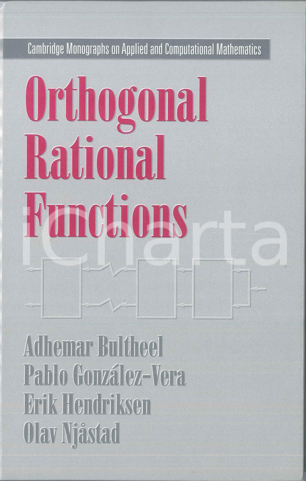 1999 ULTHEEL GONZALEZ-VERA HENDRICKSEN NJASTAD Orthogonal rational functions Pubblicazione cartonata in lingua inglese.AUTORI: Adhemar Bultheel , Pablo Gonzalez-Vera, Erik Hendriksen, Olav NjastadEDITORE: Cambridge University PressCOLLANA: Cambridge monographs on applied and computational mathematicsPAGINE: 407 GOOD/buono  Formato: 15x23  cm originale e autentica 1
