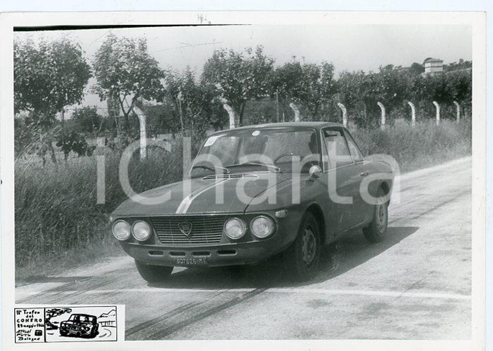 Fotografia d epoca originale 1966 RALLY II Trofeo del CONERO Lancia Fulvia coupé JOLLY CLUB Foto 18x13 cm 1