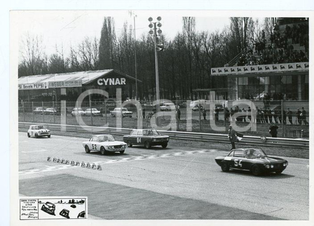 1966 Coppa Europa Turismo 4 ore LANCIA Fulvia coupé JOLLY CLUB Foto 18x13 cm (1) Fotografia d'epoca.  CONDIZIONI:GOOD/buonoFORMATO: 18x13 cm originale e autentica 1