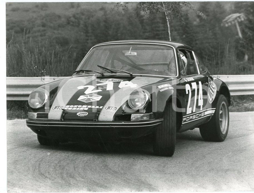 1970 ca ITALIA - RALLY Porsche 911 durante una gara - Foto BONOMELLI TUNING Fotografia d'epoca.  FAIR/discreto Lievi smussature agli angoli Formato: 24x18 cm originale e autentica 1