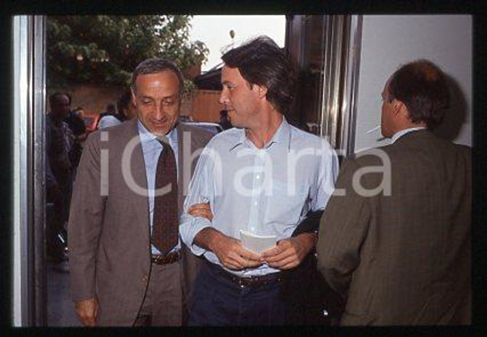 Marco FUMAGALLI Gianfrancesco BORGHINI - PCI 1990 ca * 35 mm vintage slide 18