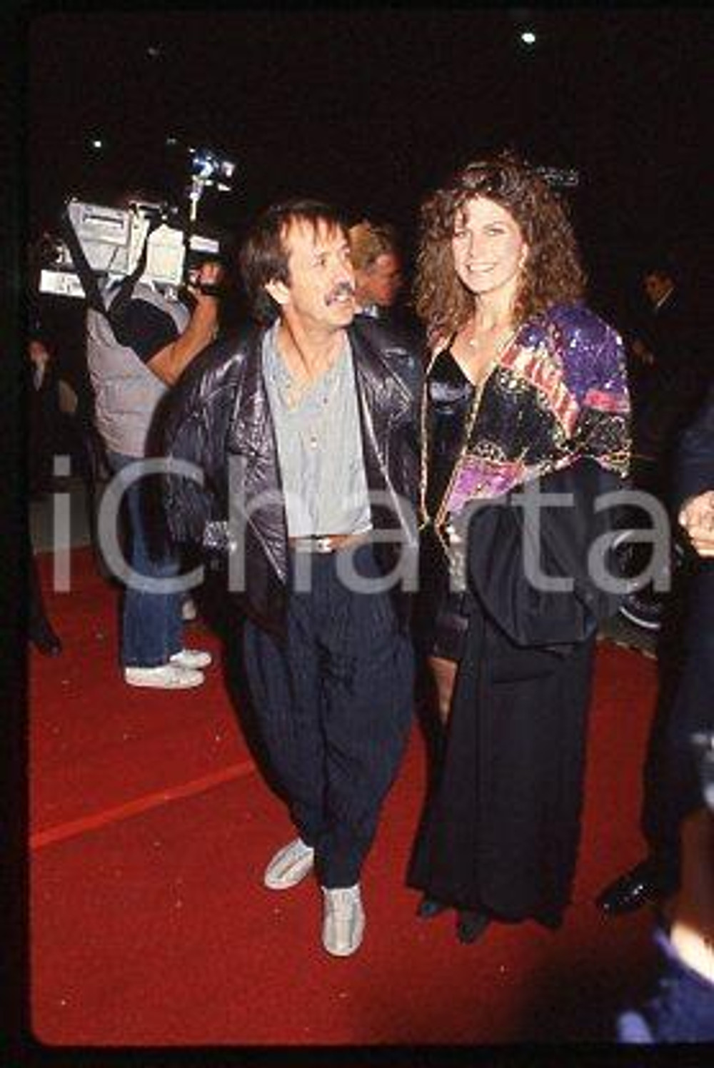 Sonny BONO with his wife Mary BONO - BEVERLY HILLS 1987 * 35 mm vintage slide 1