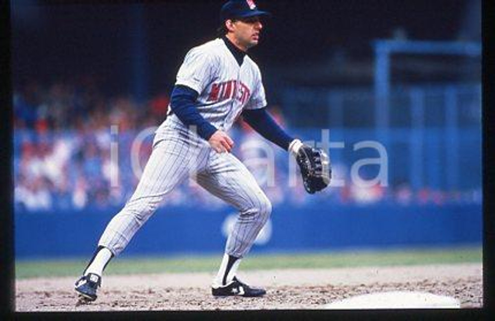 Gary GAETTI - MINNESOTA TWINS Baseball player 1990 ca * 35 mm vintage slide 1