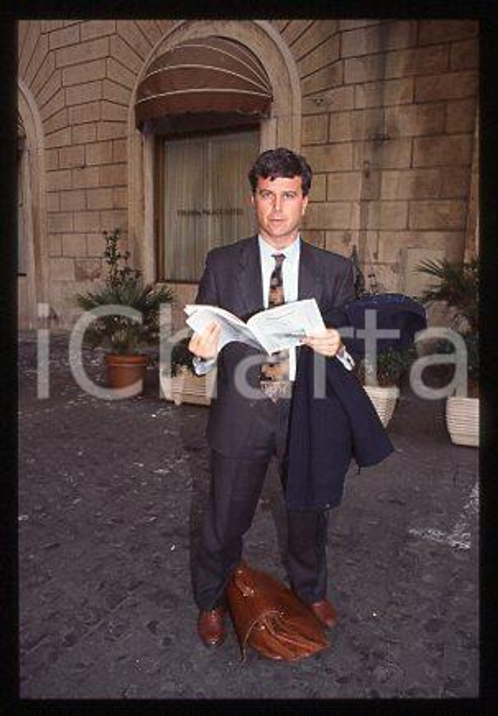 Nicola PASETTO -ITALIA ALLEANZA NAZIONALE Politico 1995 ca *35mm vintage slide 1