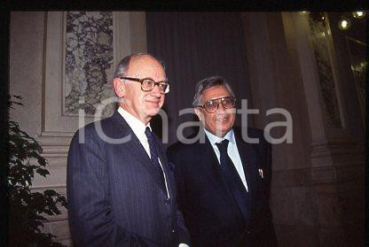 Alexandre LAMFALUSSY Antonio FAZIO - MILANO 1995 ca * 35 mm vintage slide 2