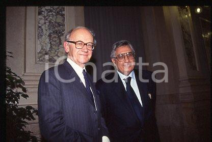 Alexandre LAMFALUSSY Antonio FAZIO - MILANO 1995 ca * 35 mm vintage slide 3