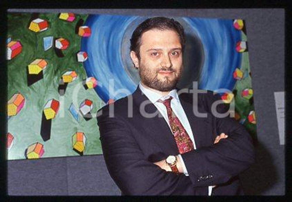 Franco BECHIS - ITALY Portrait of a journalist 1994 ca * 35 mm vintage slide 3