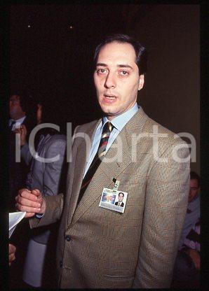 Francesco PIONATI -ITALIA Giornalista RAI Ritratto 1990 ca *35mm vintage slide 2