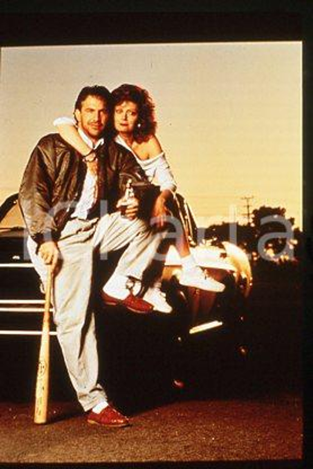 Susan SARANDON Kevin COSTNER - CINEMA Bull Durham 1988 * 35 mm vintage slide 9