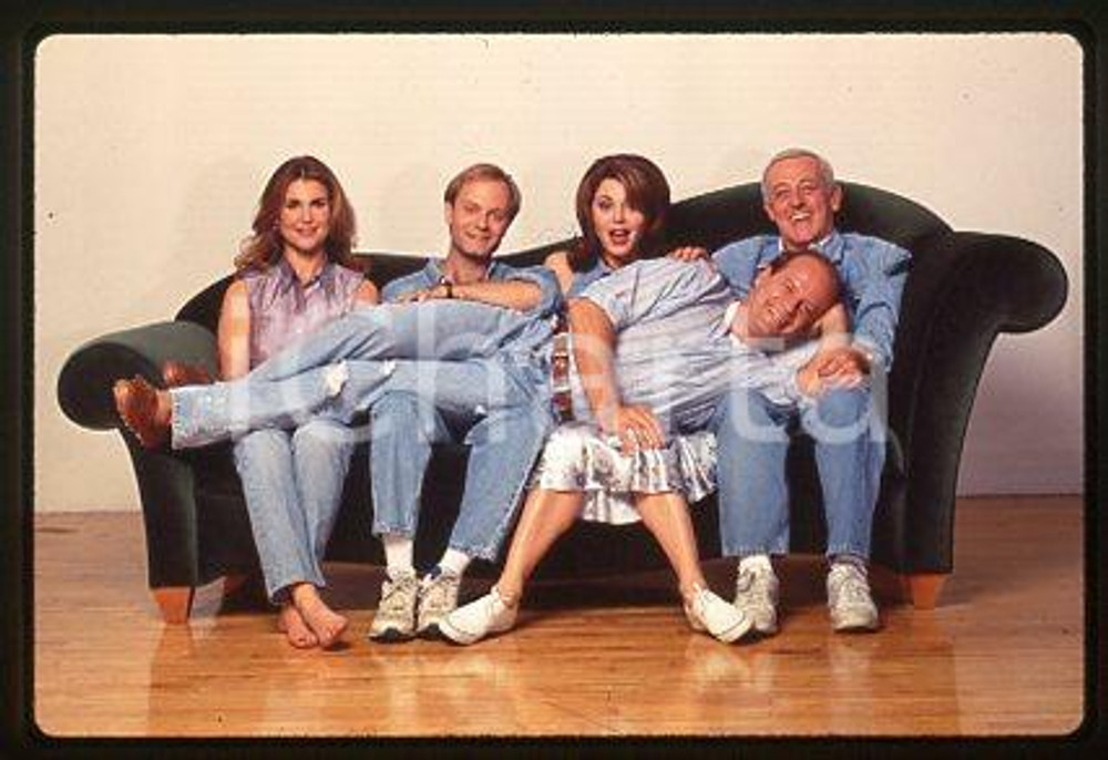 John MAHONEY Peri GILPIN - CINEMA Frasier Cast 1993 ca * 35 mm vintage slide 1