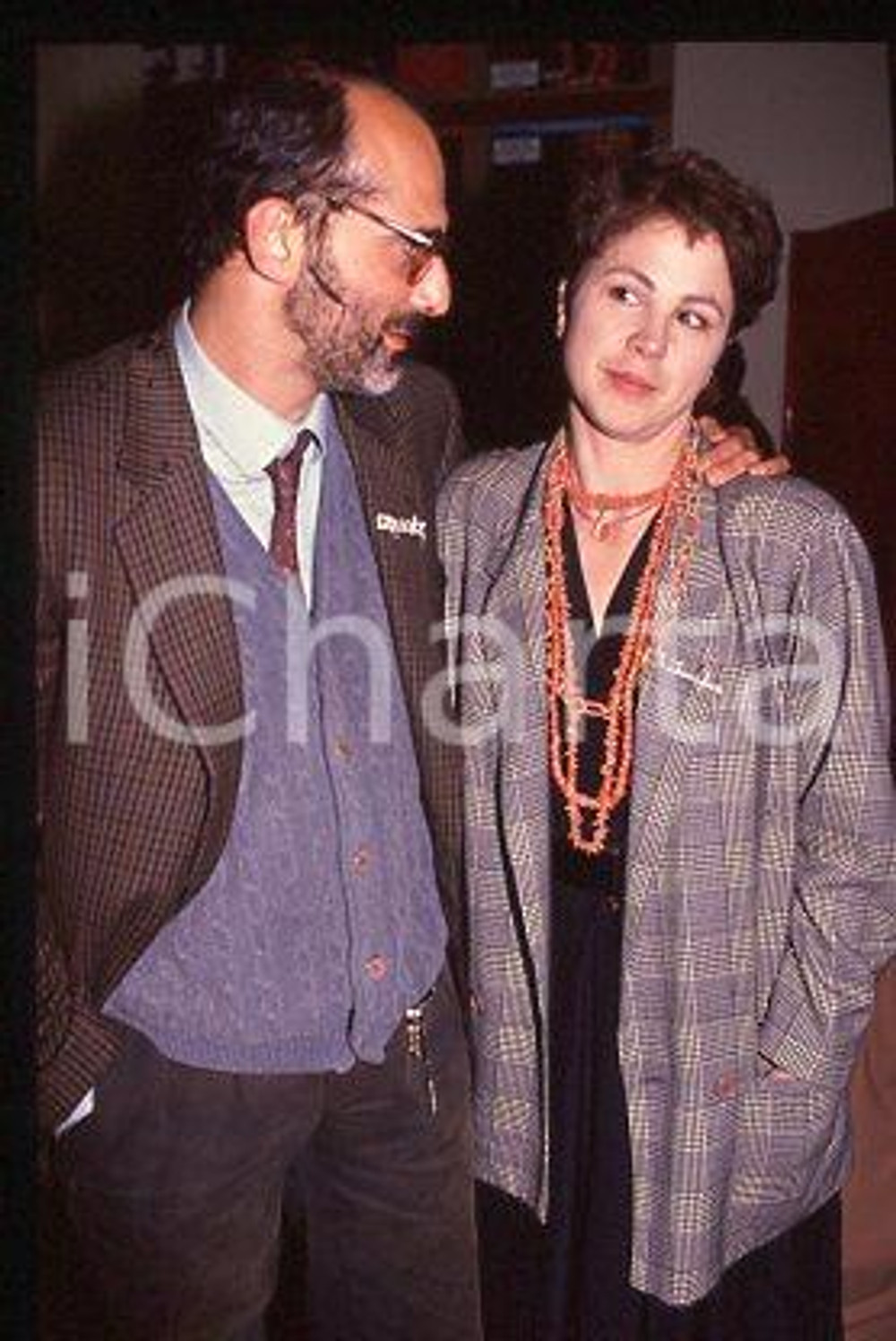 Felice FARINA Regista e Ottavia PICCOLO - ITALIA 1991 ca * 35 mm vintage slide 3