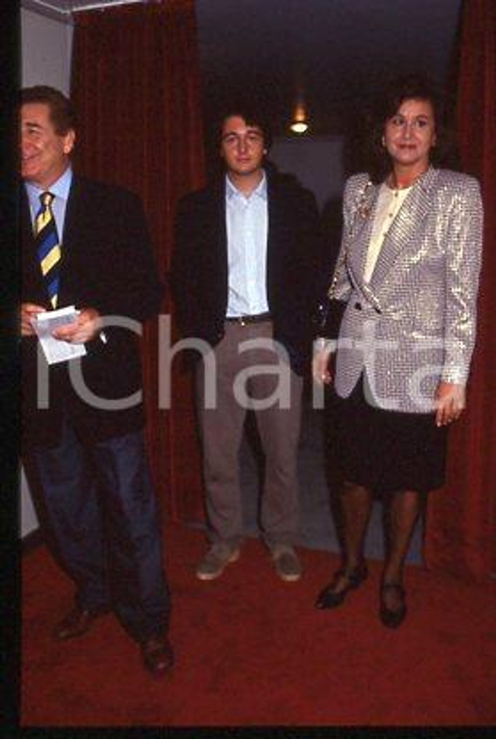 Ugo PAGLIAI Paola GASSMAN con figlio - ITALIA 1995 ca * 35 mm vintage slide 2