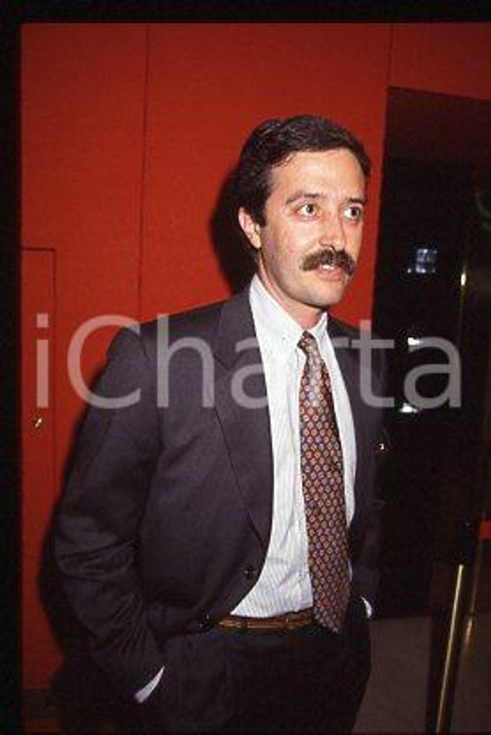 Fabrizio RAVELLI - ITALIA Ritratto del giornalista 1990 ca *35mm vintage slide 1