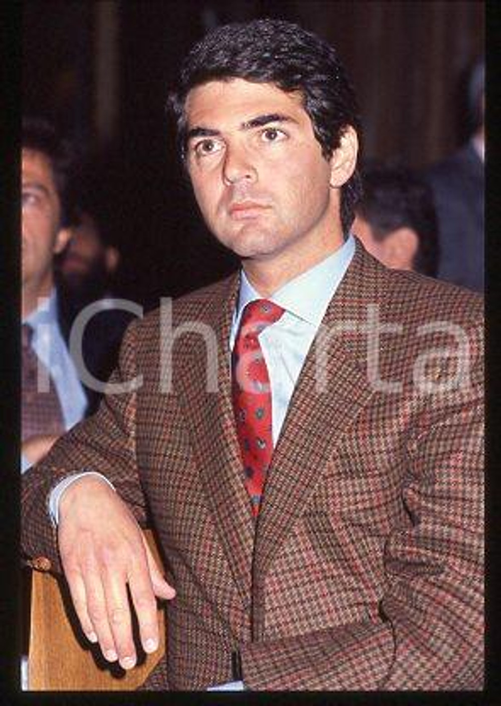Sandro PETRONE - ITALIA Ritratto del giornalista 1992 ca * 35 mm vintage slide 1
