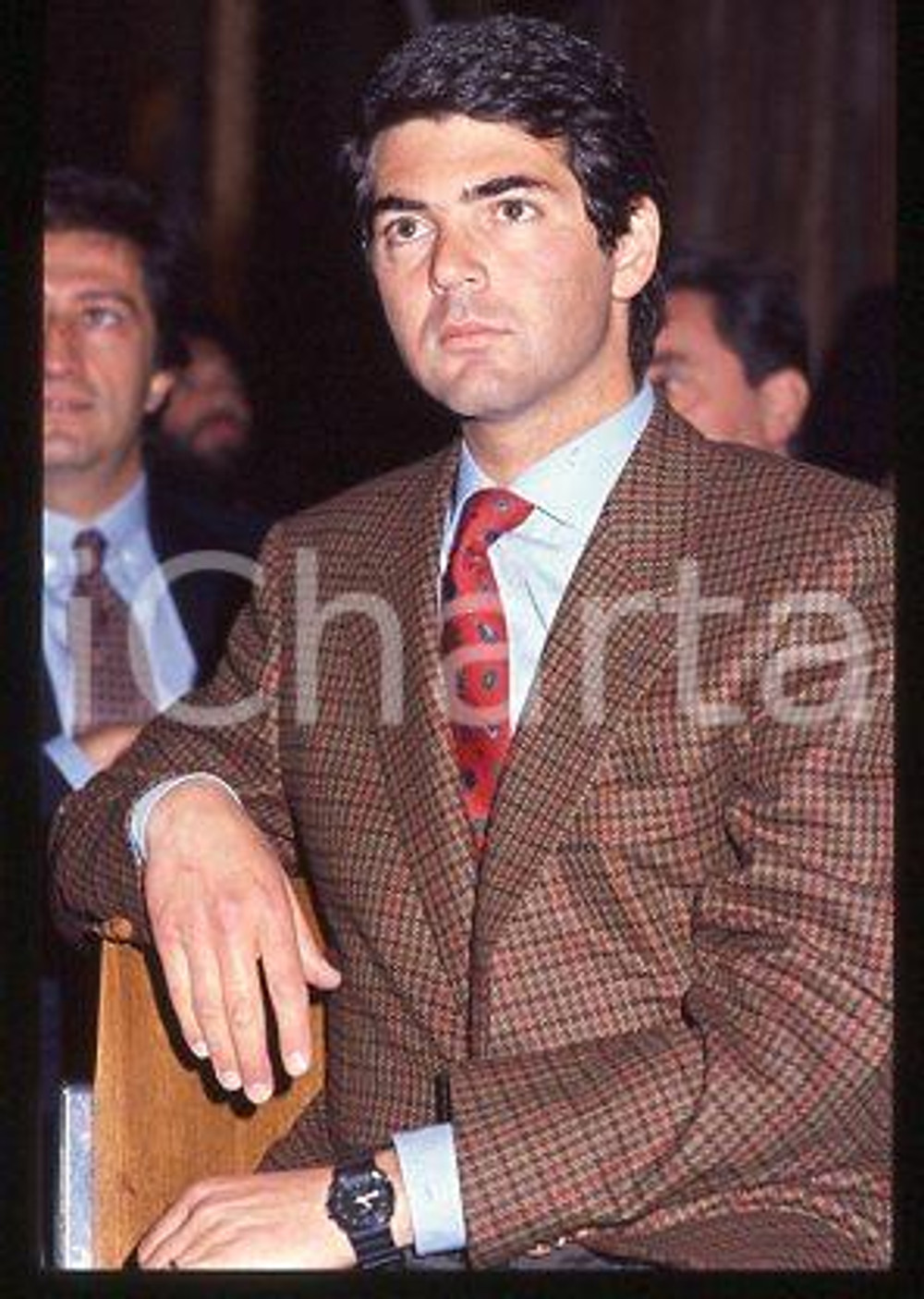Sandro PETRONE - ITALIA Ritratto del giornalista 1992 ca * 35 mm vintage slide 2