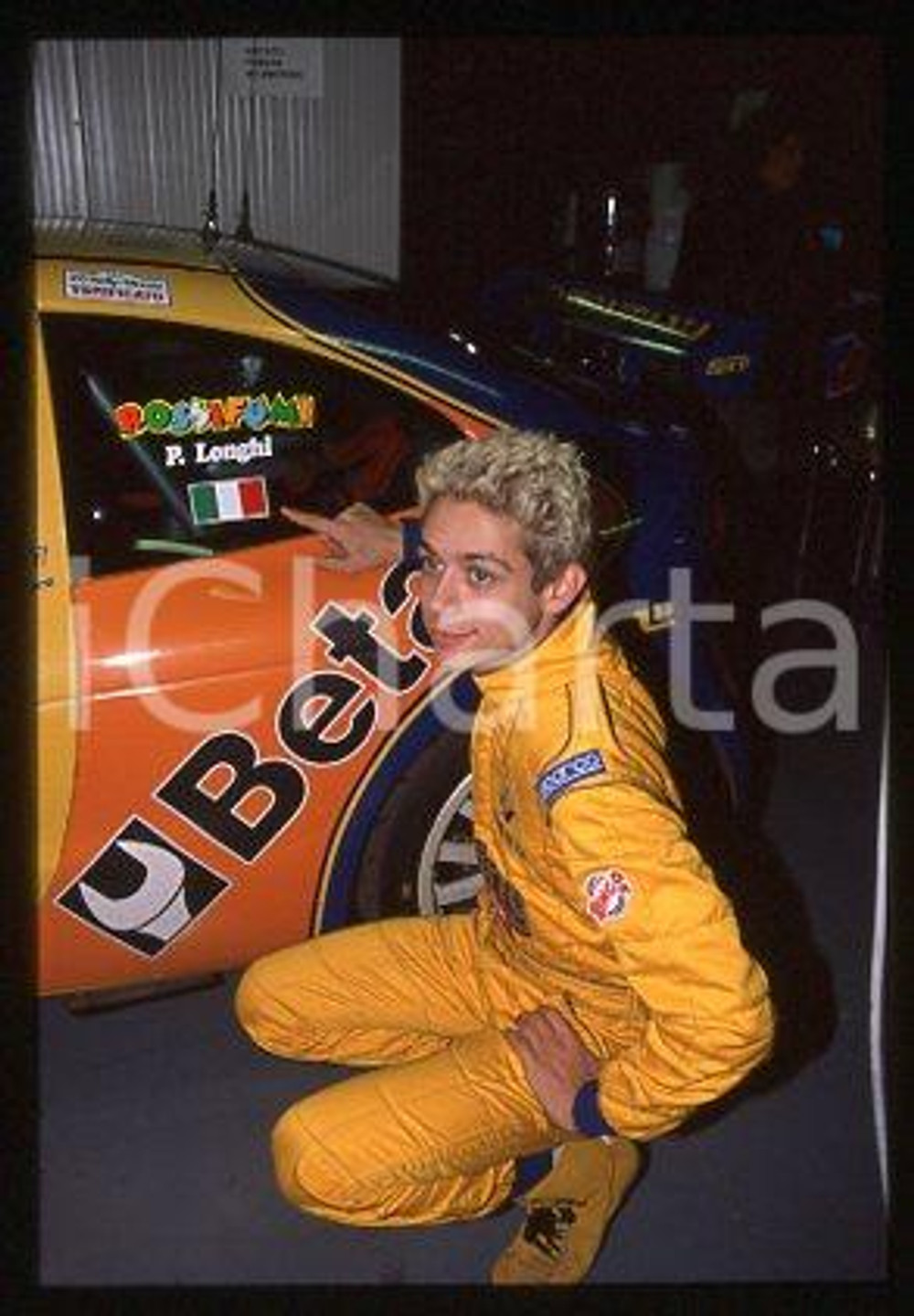 Valentino ROSSI - RALLY DI MONZA Pilota auto e moto 1997 * 35 mm vintage slide 6