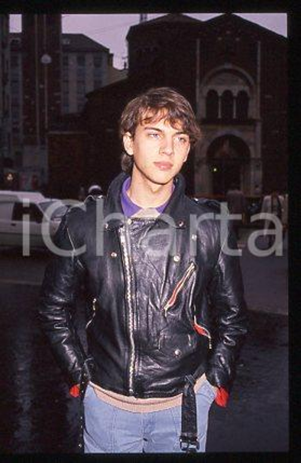 Giacomo CELENTANO - ITALIA Ritratto del cantante 1990 ca * 35mm vintage slide 15