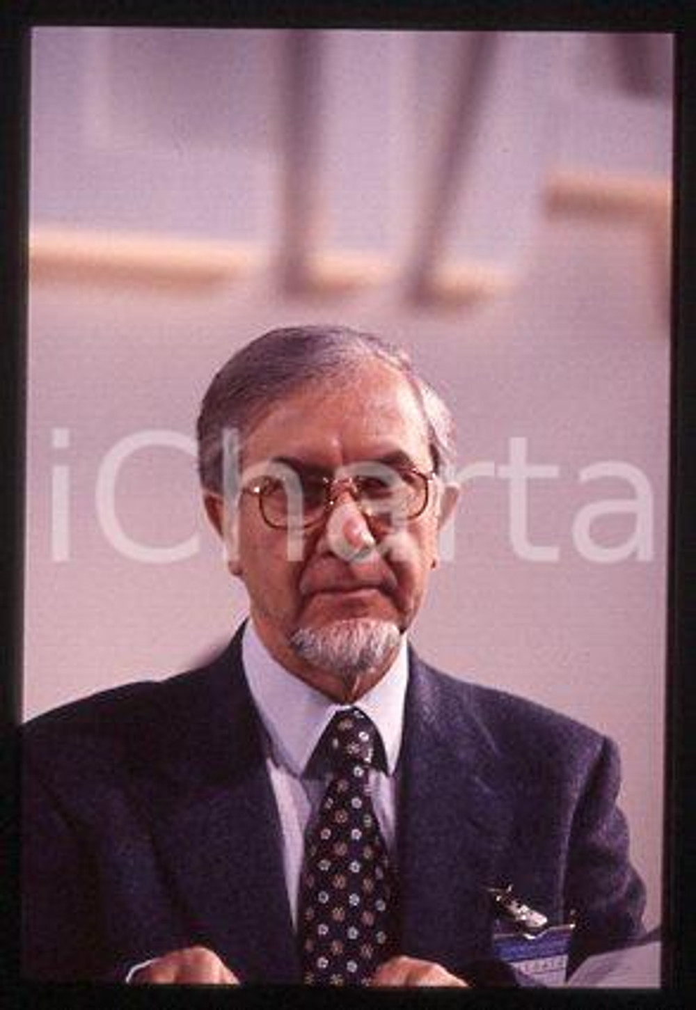 Enzo TRANTINO - MSI Congresso Ritratto del politico 1995 * 35mm vintage slide 16