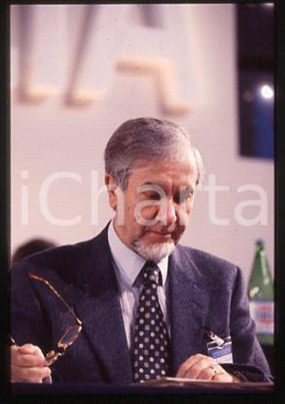 Enzo TRANTINO - MSI Congresso Ritratto del politico 1995 * 35mm vintage slide 17