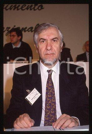 Enzo TRANTINO - MSI Ritratto del politico 1990 ca * 35 mm vintage slide 3