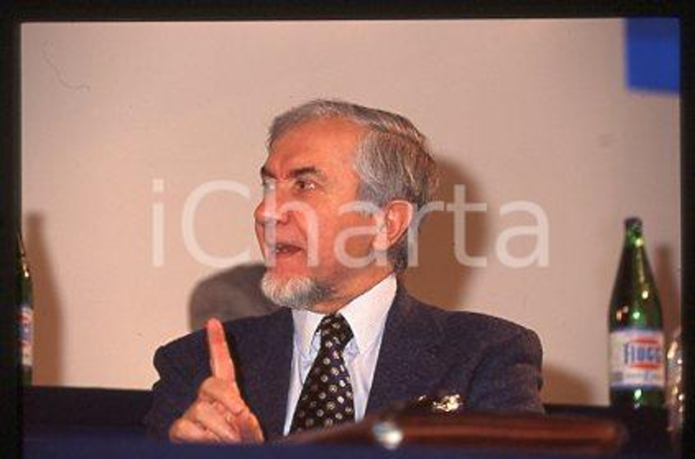 Enzo TRANTINO - MSI Congresso Ritratto del politico 1995 * 35mm vintage slide 22