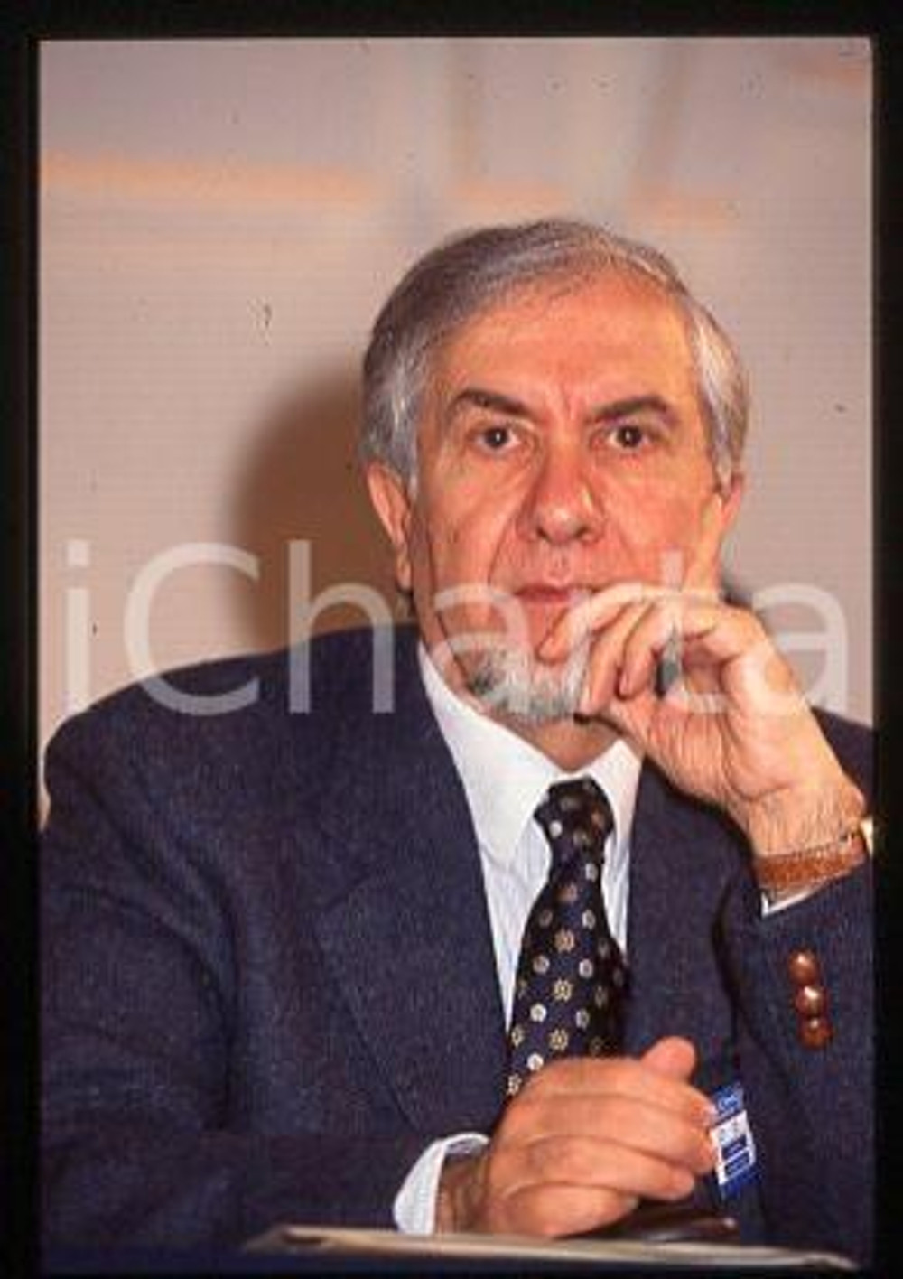 Enzo TRANTINO - MSI Congresso Ritratto del politico 1995 * 35mm vintage slide 23