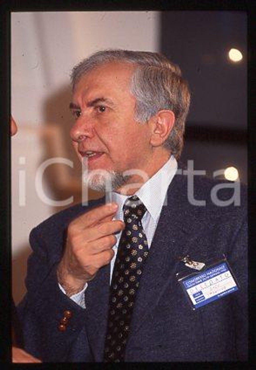 Enzo TRANTINO - MSI Congresso Ritratto del politico 1995 * 35mm vintage slide 24