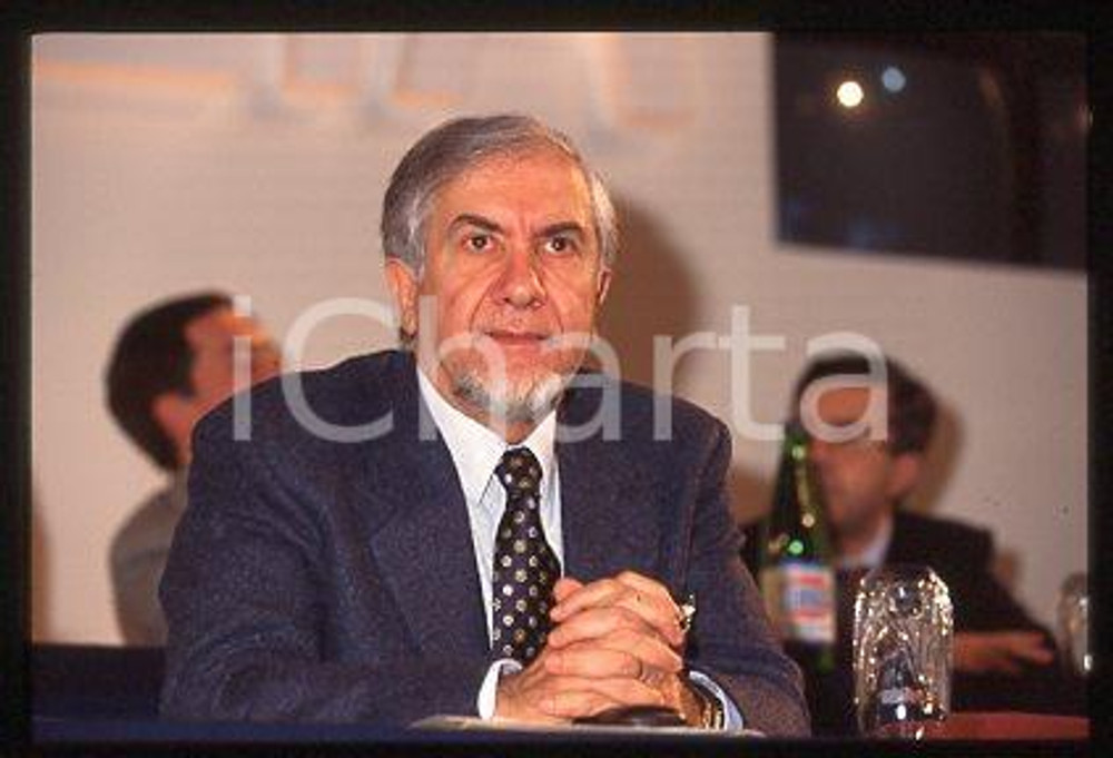 Enzo TRANTINO - MSI Congresso Ritratto del politico 1995 * 35mm vintage slide 27