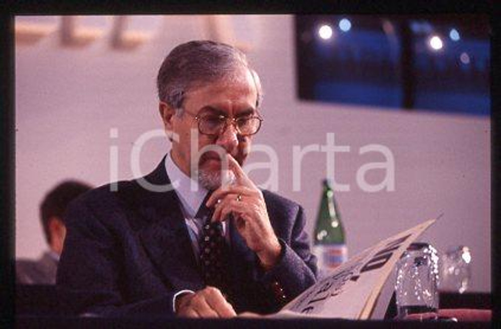 Enzo TRANTINO - MSI Congresso Ritratto del politico 1995 * 35mm vintage slide 14
