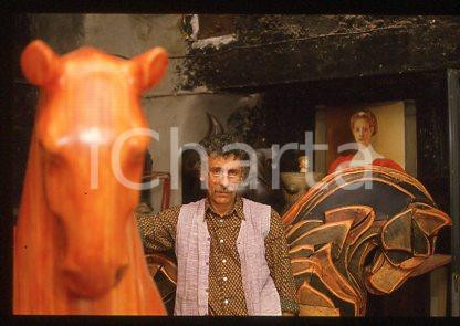 Angelo BARCELLA - ARTE ITALIA Scultore dei cavalli 1990 ca *35mm vintage slide 2
