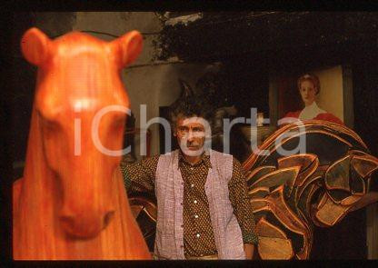 Angelo BARCELLA - ARTE ITALIA Scultore dei cavalli 1990 ca *35mm vintage slide 7