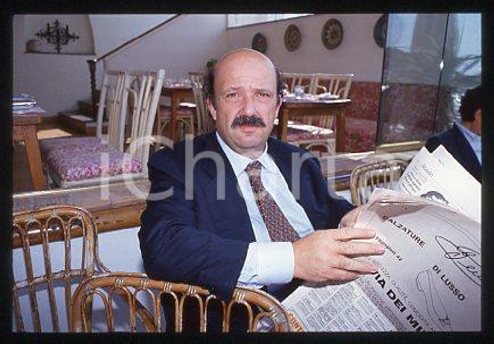Lucio CIRINO POMICINO - ITALIA Giornalista 1990 ca * 35 mm vintage slide 1