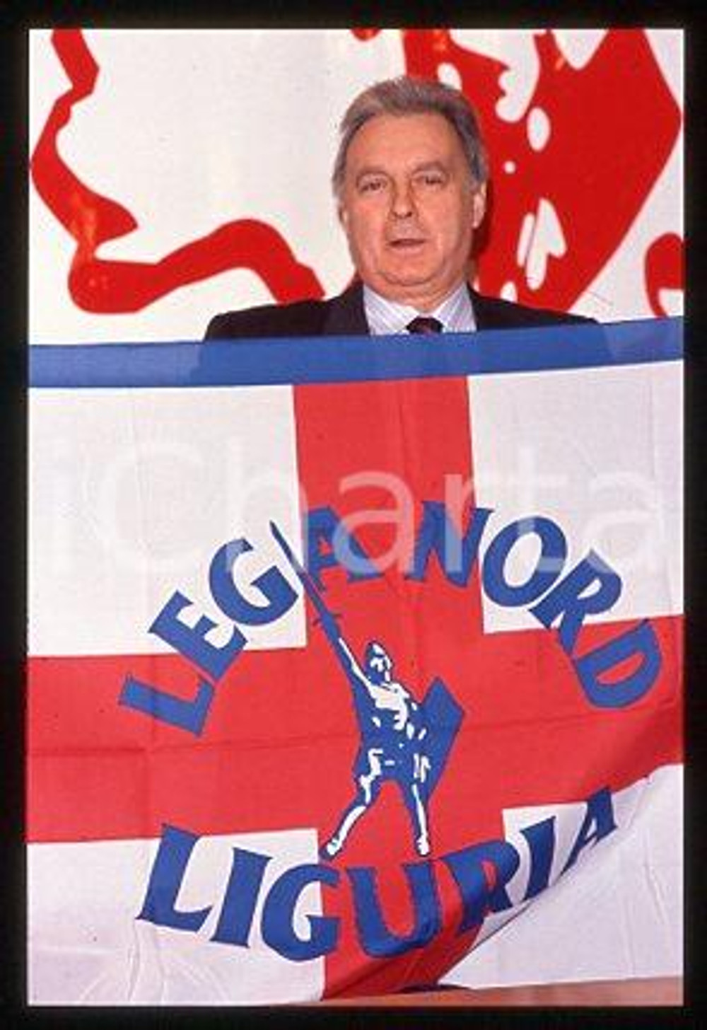 Bruno RAVERA - ITALIA Lega Nord Liguria fondatore 1990 ca * 35mm vintage slide 2