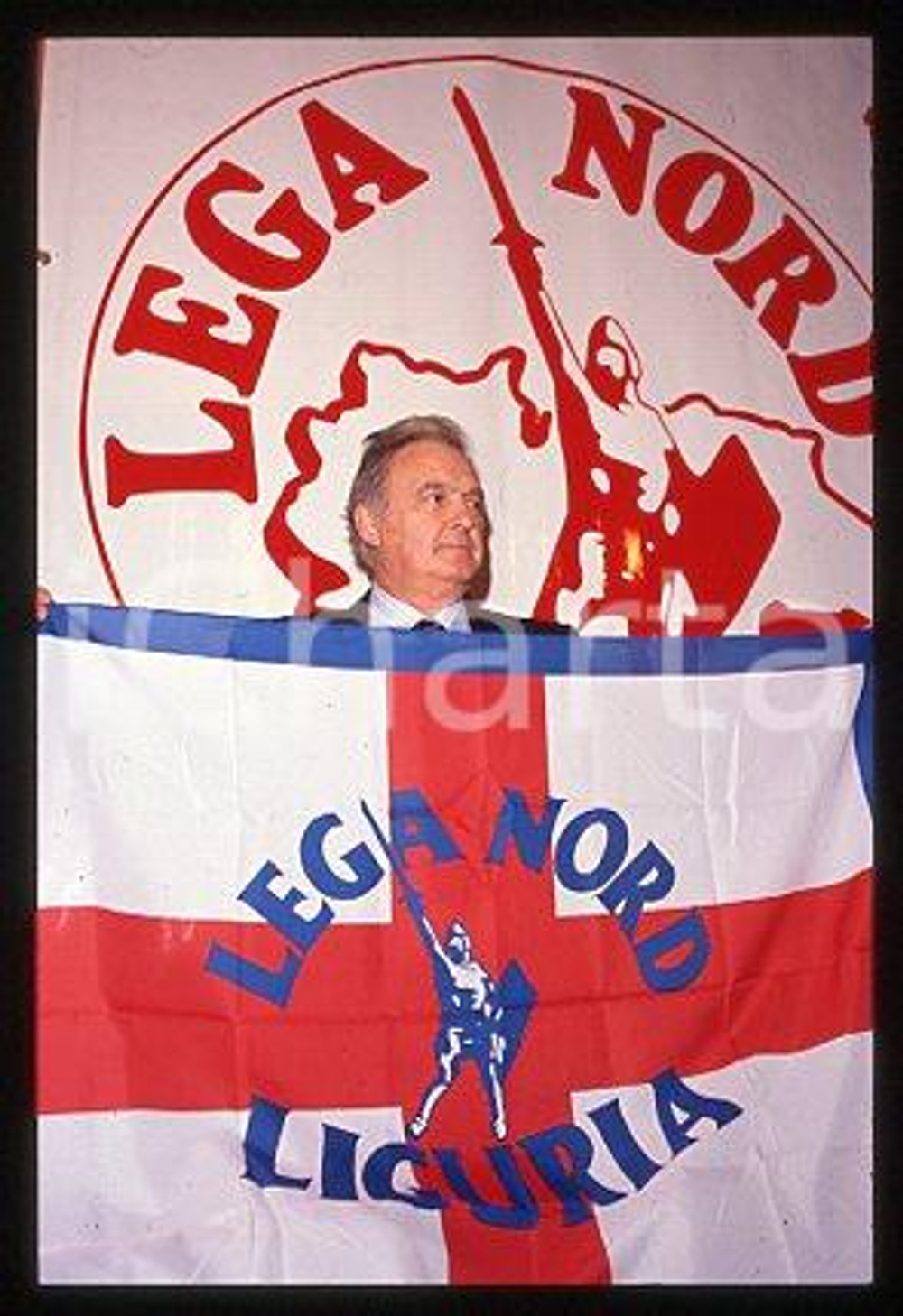 Bruno RAVERA - ITALIA Lega Nord Liguria fondatore 1990 ca * 35mm vintage slide 4