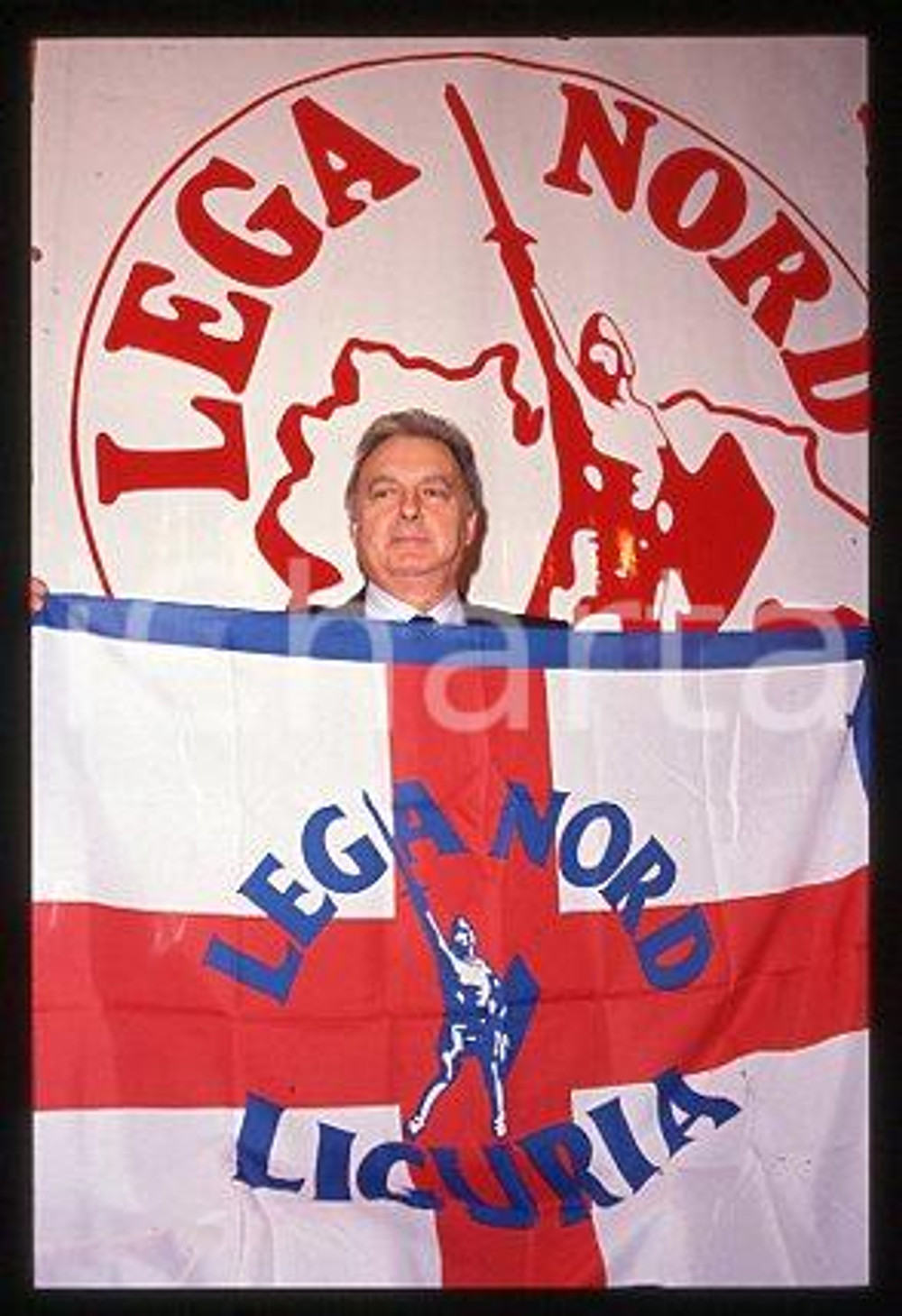 Bruno RAVERA - ITALIA Lega Nord Liguria fondatore 1990 ca *35mm vintage slide 12