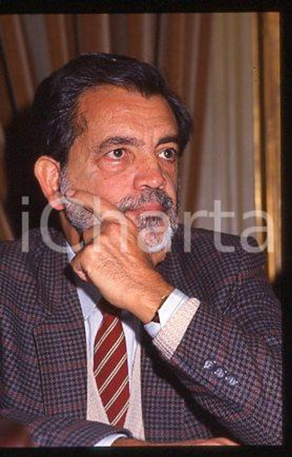Sergio TURONE - ITALIA Ritratto del giornalista 1988 ca * 35 mm vintage slide 1