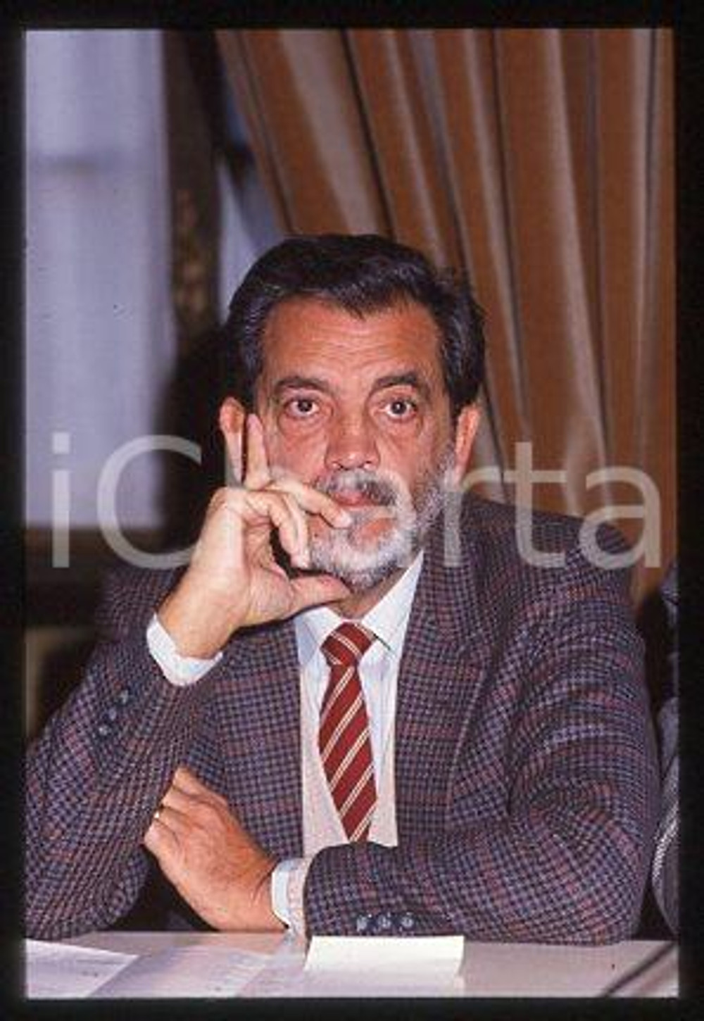 Sergio TURONE - ITALIA Ritratto del giornalista 1988 ca * 35 mm vintage slide 2
