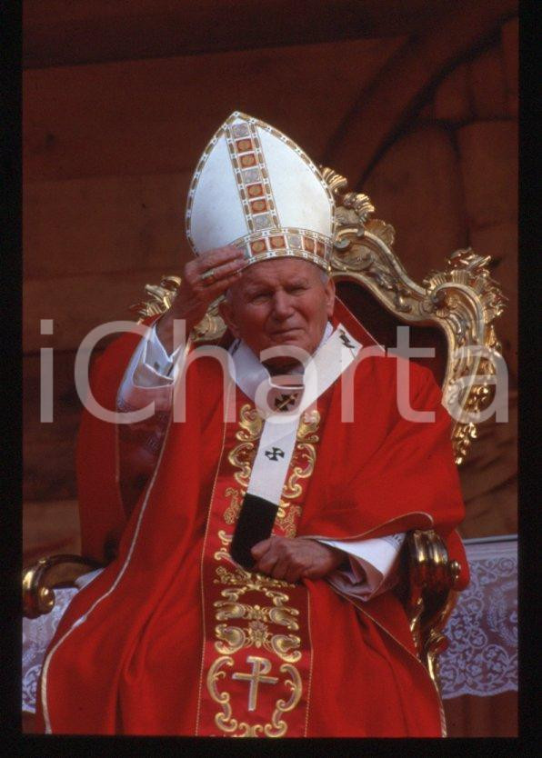 JOHN PAUL II - SIENA COLLE VAL D'ELSA Pasoral visit 1996 * 35mm vintage slide 64