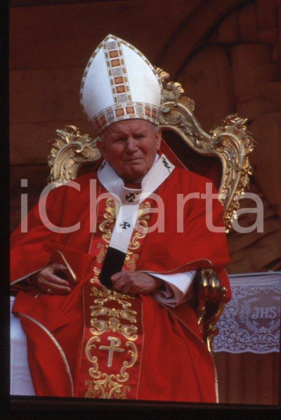 JOHN PAUL II - SIENA COLLE VAL D'ELSA Pasoral visit 1996 * 35mm vintage slide 60