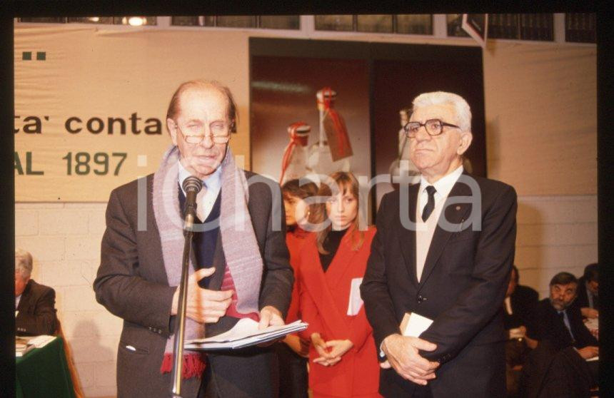 Padre David Maria TUROLDO Carlo SGORLON - ITALIA 1990 ca * 35mm vintage slide 25