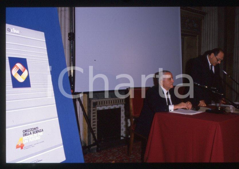 Ilya PRIGOGINE - ITALIA Convegno 4 NOBEL 1990 ca * 35 mm vintage slide 1