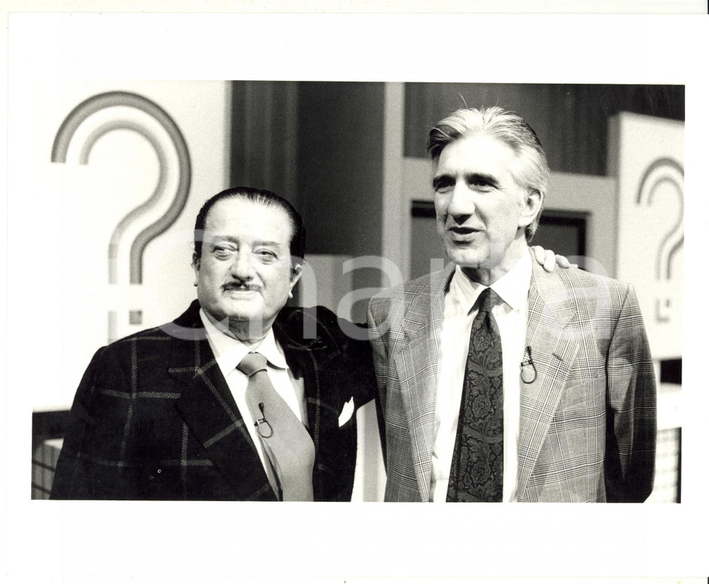 Fotografia d epoca originale 1985 ca RAI Giornalisti Sandro PATERNOSTRO e Gianni LOCATELLI  Foto 25x20 cm 1