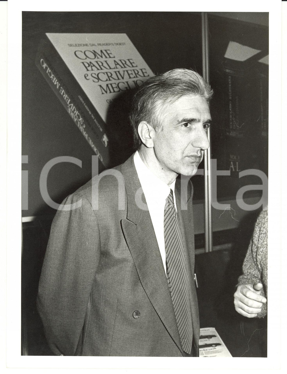 Fotografia d epoca originale 1985 Presentazione libro Come parlare e scrivere meglio  Gianni LOCATELLI 1