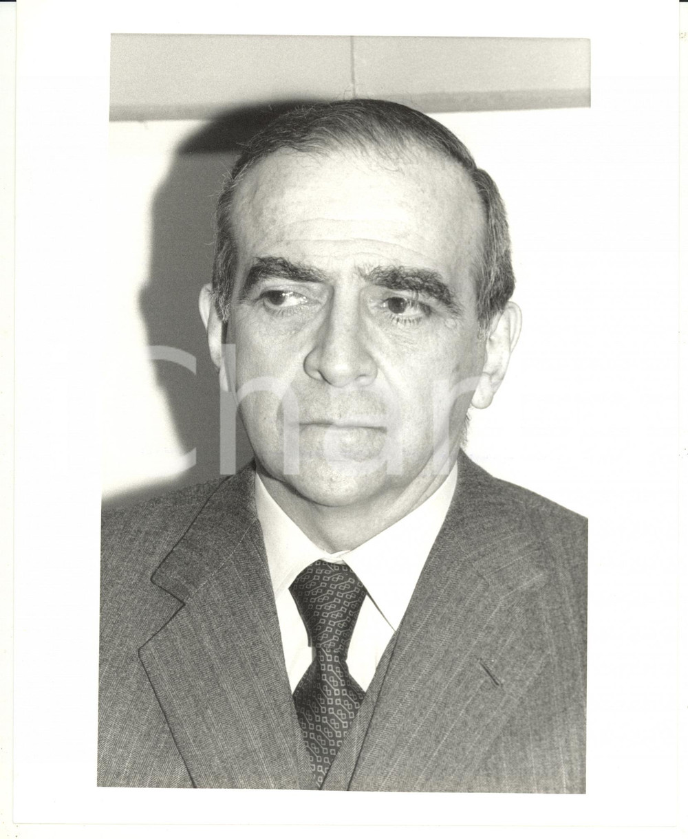 Fotografia d epoca originale 1985 ca MILANO  POLITICA Ritratto di Piero BASSETTI Fotografia 20x25 1