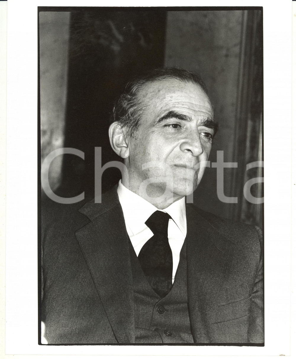 Fotografia d epoca originale 1985 ca MILANO Ritratto di Piero BASSETTI presidente Camera di Commercio Foto 1